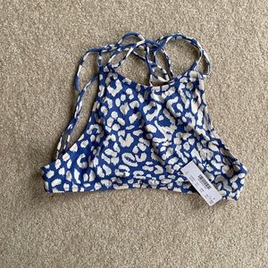 J. Crew Playa Printed Hermosa High-neck Bikini Top Size Small
